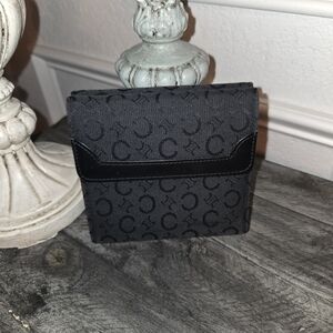 Celine Triomphe canvas and leather wallet